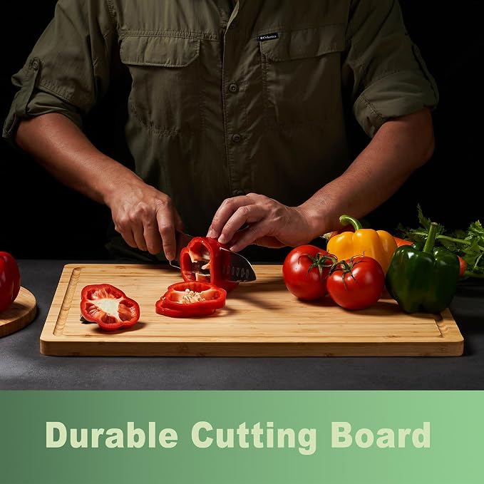 Allsum 24x18" Extra Large Bamboo Cutting Boards - Image 3