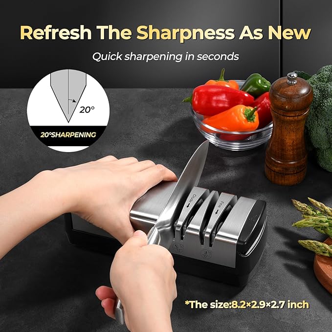 Narcissus Knife Sharpener, Diamond Abrasives Electric Knife Sharpener - Image 2