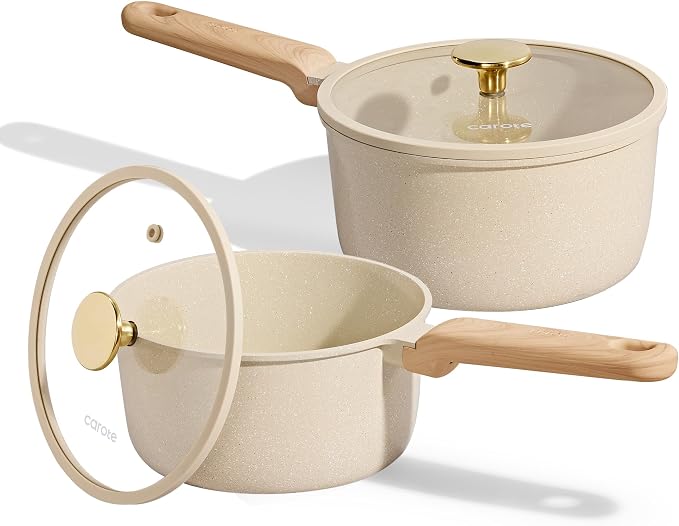 CAROTE 1.5Qt & 2.5Qt Sauce Pan Sets by CAROTE