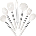 E-far Silicone Cooking Utensils Set, Slotted Turner, Soup Ladle, Pasta Server by E-far