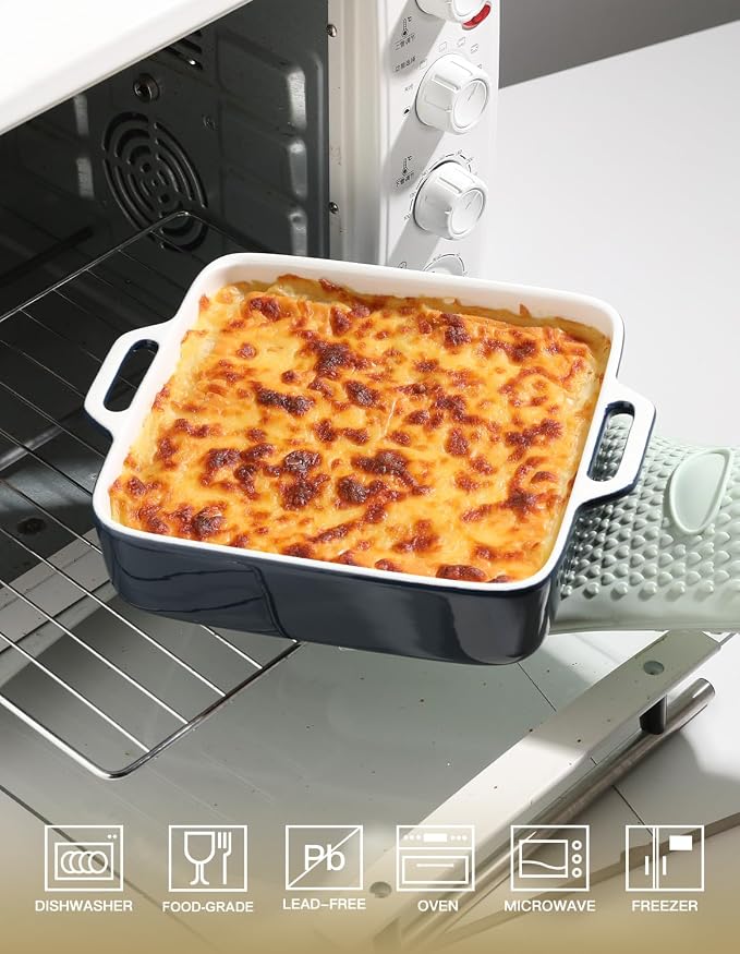 Sweejar 8x8 Baking Pan, Ceramic Casserole Dishes - Image 6
