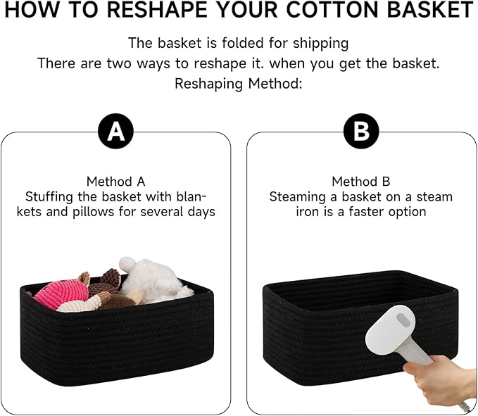 OIASKET 6 Pack Storage Baskets for Shelves, Small Baskets for Shelves, Cute - Image 6