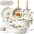 CAROTE 33pcs Pots and Pans Non Stick, Cookware Sets Detachable Handle, by CAROTE