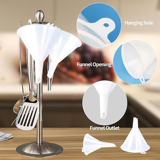 Plastic Funnel Set, Kitchen Funnels - Image 3