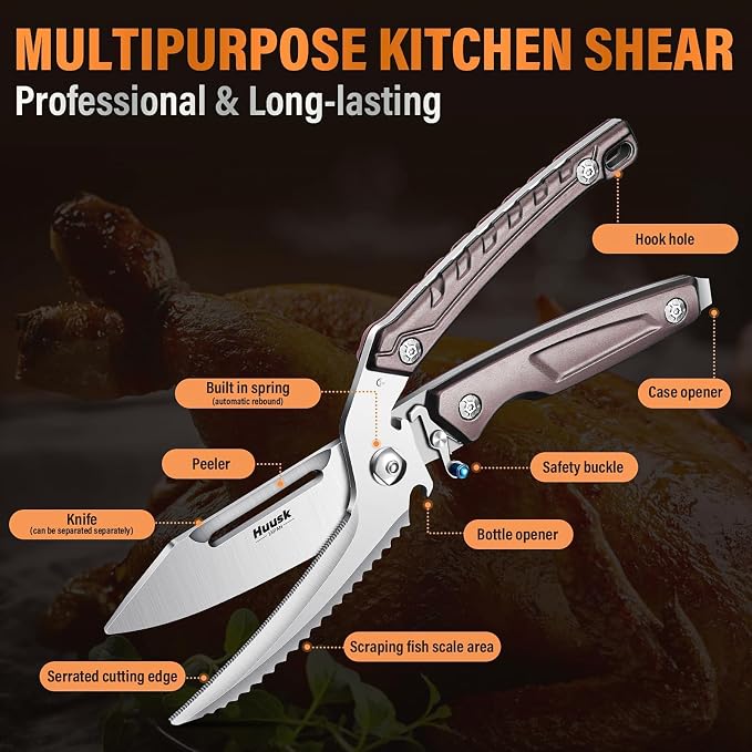 Huusk Heavy Duty Poultry Scissors - Image 5