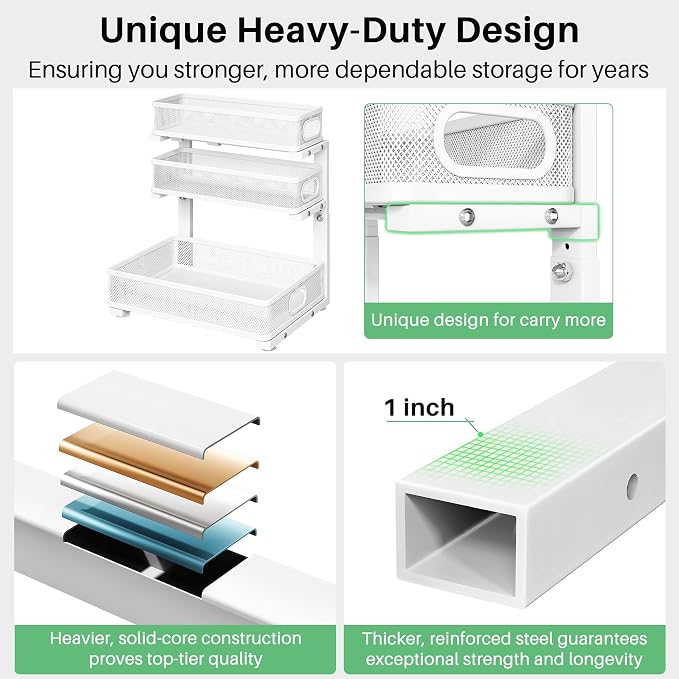 Kitstorack Under Sink Organizer, Slide out Storage Drawer Rack - Image 7