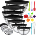21PCS Mixing Bowls with Lids Set by Boskermeal