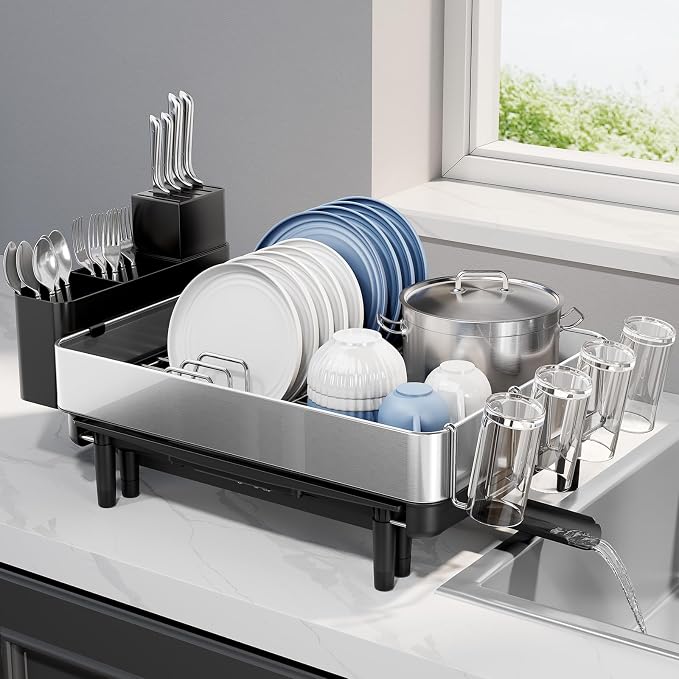 Urackify Dish Drying Rack for Kitchen Counter - Image 8