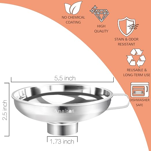 Anaeat Stainless Steel Canning Funnel - Image 6