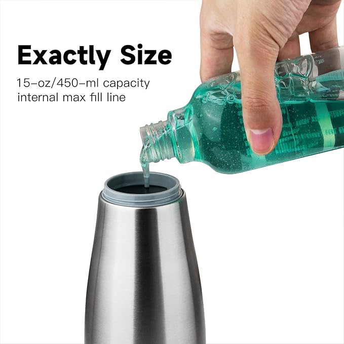 AIKE 15fl.oz Stainless Steel Liquid Soap Dispenser - Image 4
