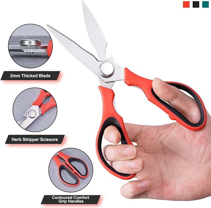 3-Pack Kitchen Scissor All Purpose Kitchen Shears Heavy Duty Scissors Stainless - Image 4