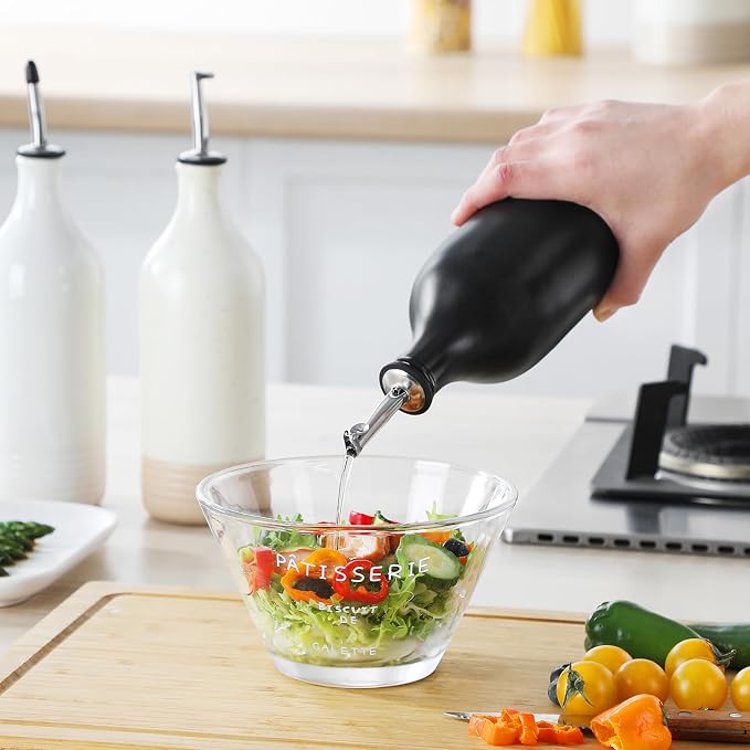 vancasso 20 Oz Ceramic Olive Oil Dispenser Bottle, Bottle Dispenser - Image 5
