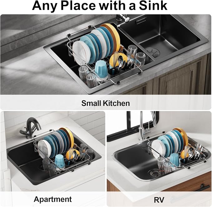 GSlife Small in Sink Dish Drying Rack - Image 8