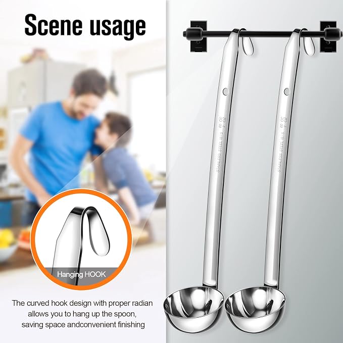 Cunhill 5 Pcs Soup Ladles Stainless Steel Serving Ladles - Image 5