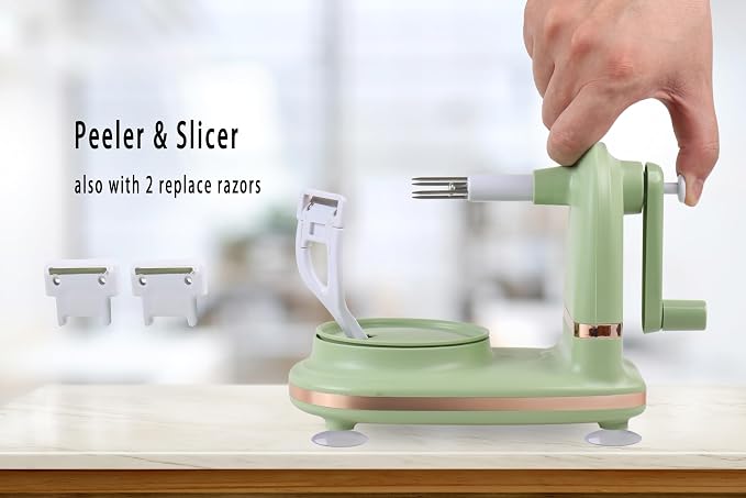 VEELAM Apple Peeler with 2 Blades Replacements, Apple Peeler Slicer & Corer - Image 5