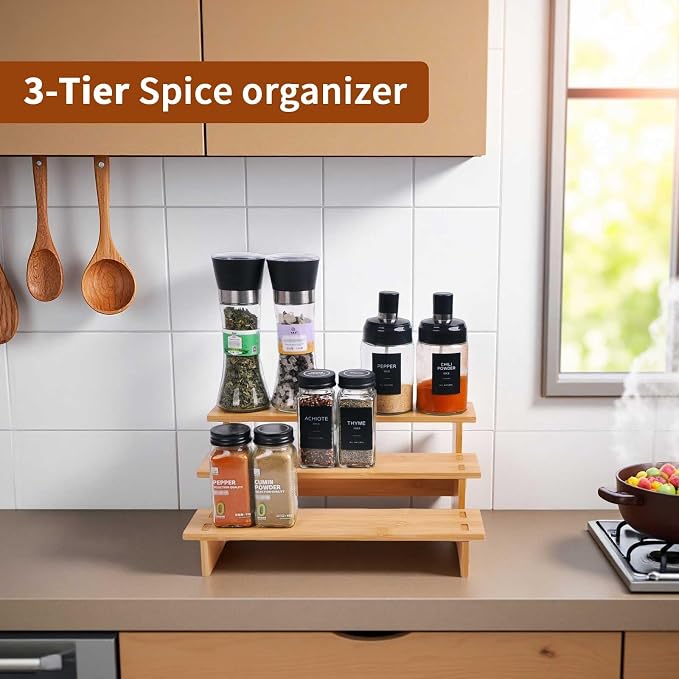JinDoWin 3 Tiered Spice Rack Organizer - Image 2