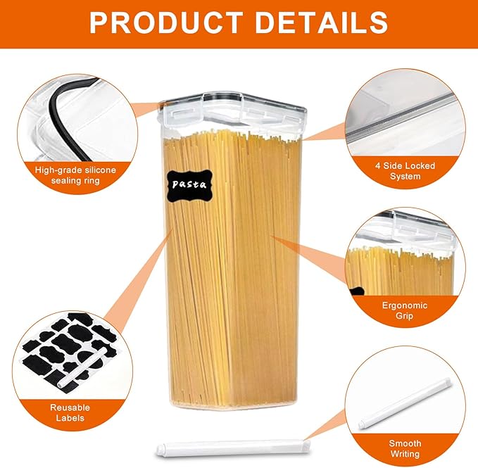 2.8L Airtight Food Storage Containers Set - Image 3