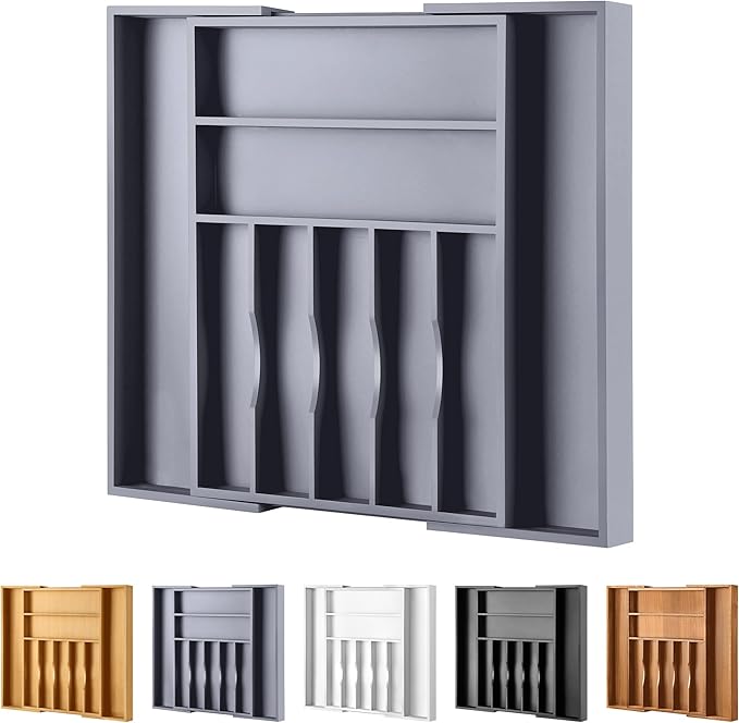 Large Premium Bamboo Silverware Organizer by oridom