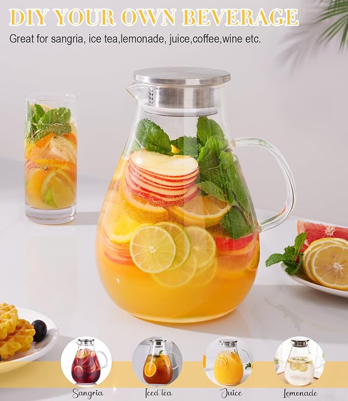 LUNA & MANTHA 1 Gallon Glass Pitcher - Image 7