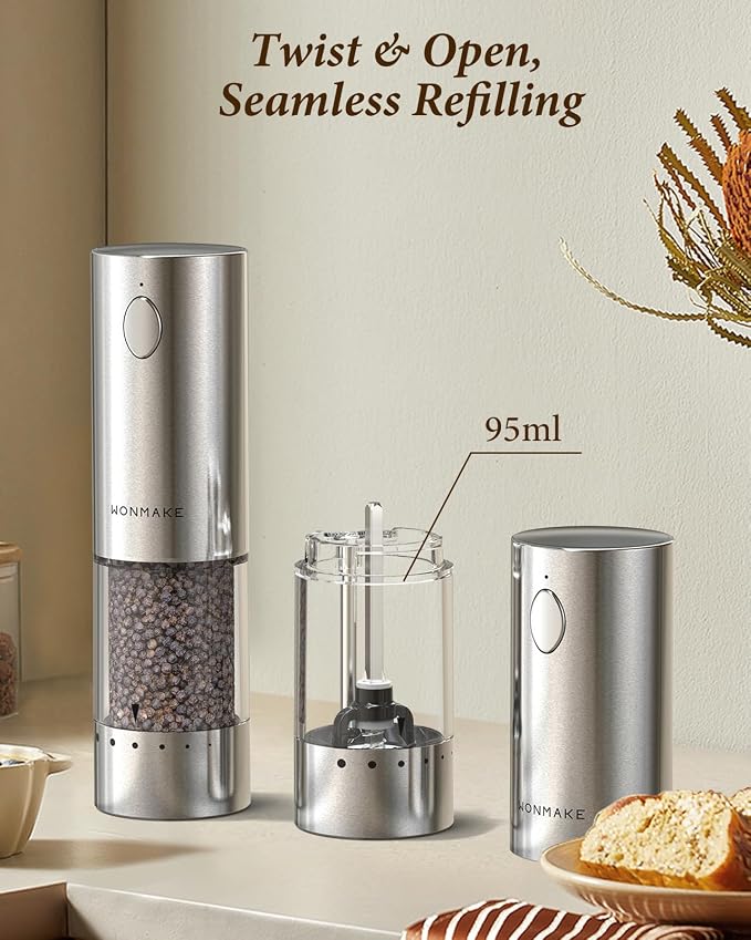 Electric Salt and Pepper Grinder Set - Image 4