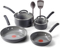 T-Fal Ultimate Hard Anodized Ceramic Nonstick 8 Piece Cookware Set, Oven Safe by T-falbrand