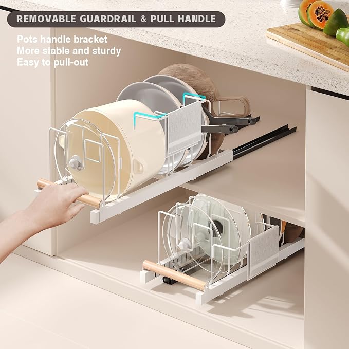 Magheo Pull Out Pots and Pans Organizer Under Cabinet - Image 3