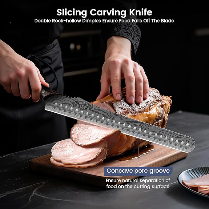 SYOKAMI Brisket Slicing Knife Set, Carving and Boning Knife - Image 3