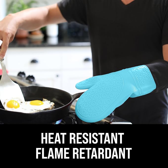 BPA-Free Soft Silicone Oven Mitts - Image 3