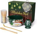 Christmas Matcha Whisk Set, Ceramic Matcha Set Includes Bowl & Holder, Bamboo by Unknown