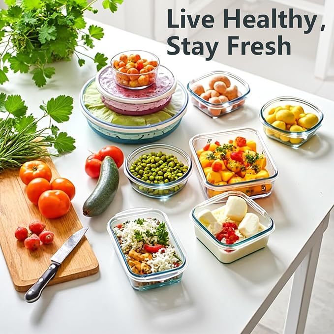 12 Pack Glass Meal Prep Food Storage Containers - Image 7