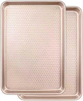 Wildone Baking Sheet Pan Set, Honeycomb Embossed Nonstick Baking Sheet 15x10 In by Wildone