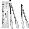 Hotec Stainless Steel Kitchen Tongs, Locking Metal Food Tongs by Hotec