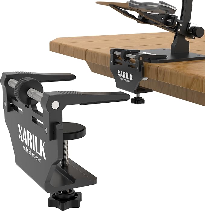 Aluminum Knife Sharpener Securing Clip, Adjustable Width 1.8-4.5", Compatible by XARILK_OFFICIAL