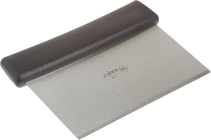 Winco Plastic Handle Winware Stainless Steel Dough Scraper 6 x 3 inches - Image 3