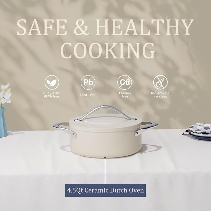 CookinCraze Stock Pot 4.5qt Dutch Oven Pot - Image 4
