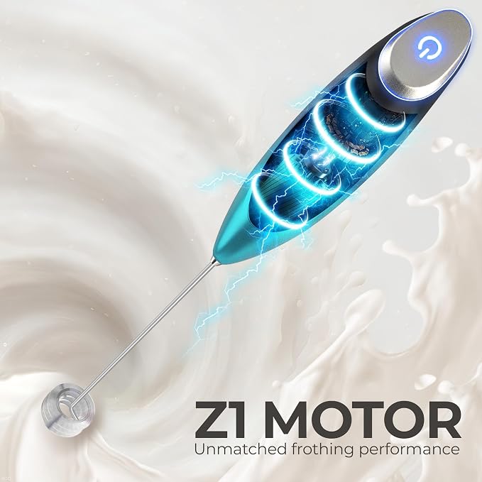Zulay Kitchen Patented Tornado Triple Whisk Milk Frother - Image 7