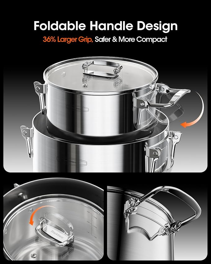 3-Ply Stainless Steel Stock Pot Set - Image 3