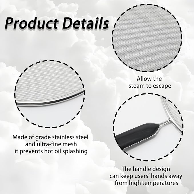 3 Pcs Splatter Screen for Frying Pan - Image 3