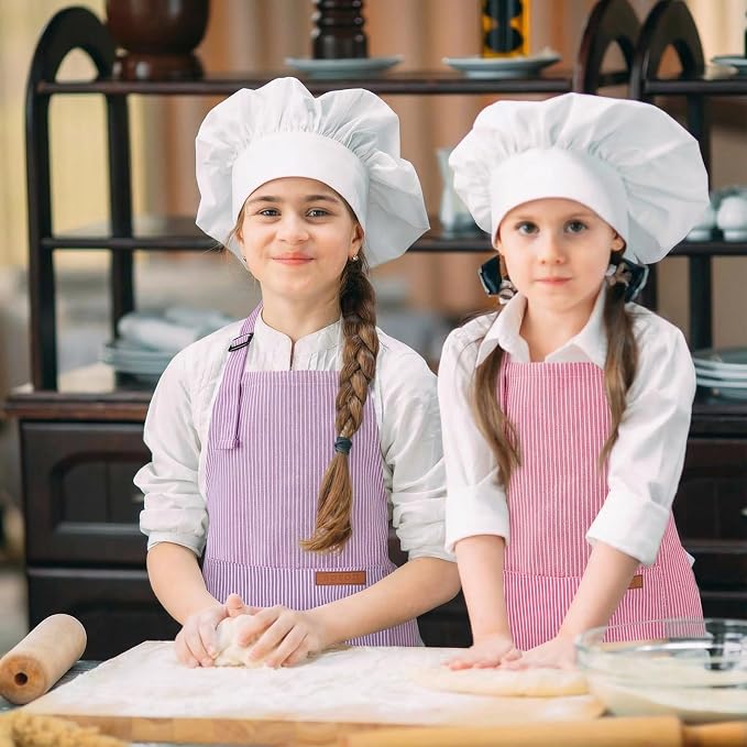 2 Pack Stripes Kids Apron, Kids Cooking Aprons - Image 7