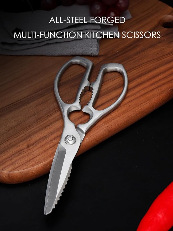 Kitchen Scissors, Forged Stainless Steel Heavy Duty Kitchen Shears, Dishwasher - Image 4