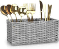 Ayiaren Grey Plastic Cutlery Silverware Holder Small Utensil Organizer Holders by Ayiaren