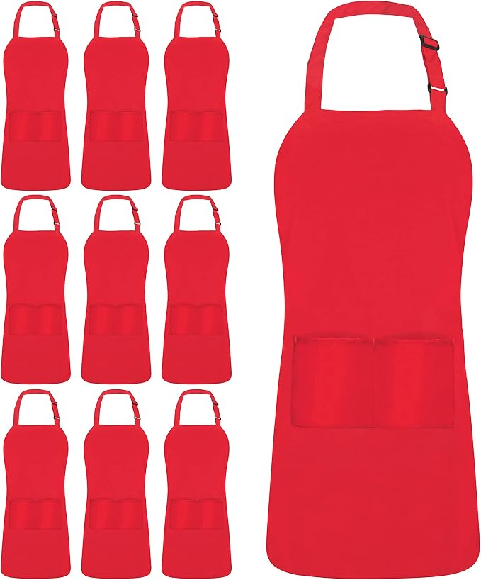 Utopia Kitchen 10 Pack Bib Apron Adjustable by UTOPIAKITCHEN