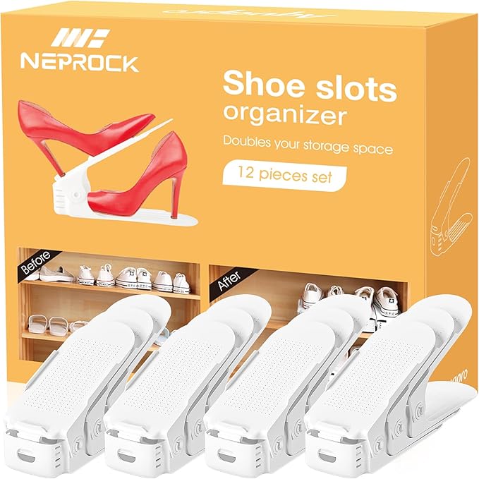 Neprock Shoes Slots Organizer for Closet, Shoe Rack Organizador De Zapatos for by Neprock
