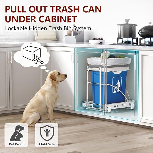 ANASTA Under Sink Trash Can Pull Out Trash Hidden - Image 5