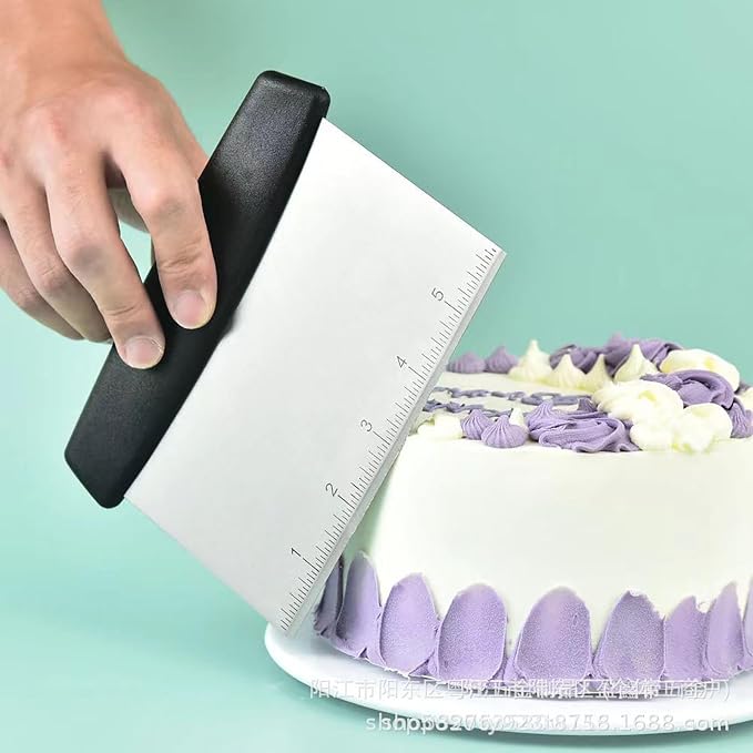 Dough Cutter, 6.6 Inch Stainless Steel Dough Scraper - Image 3