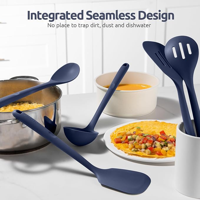 Silicone Kitchen Cooking Utensil Set: U-Taste High Heat Resistant 13.6in - Image 8