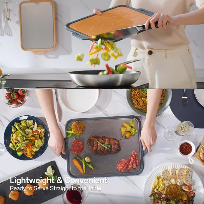 GUANCI Pure Titanium Cutting Board, Double Sided Cutting Board - Image 2
