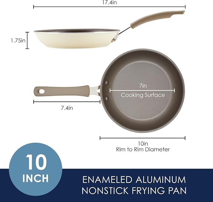 Rachael Ray Cook + Create Nonstick Frying Pan/Skillet, 10 Inch - Image 2
