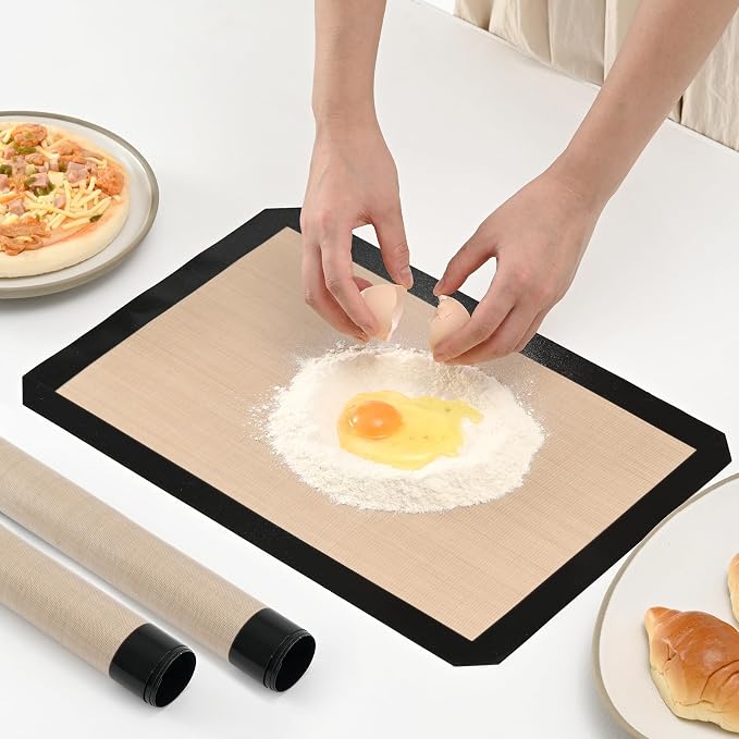 Luckyiren 2-Pack Silicone Baking Mats – Non-Stick Reusable Oven Liners - Image 8