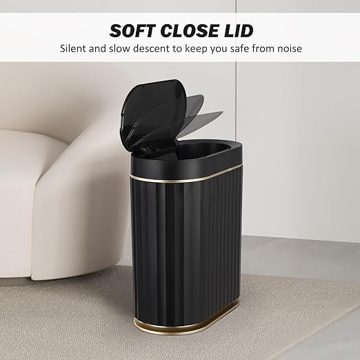 ELPHECO Black Bathroom Trash Can - Image 6